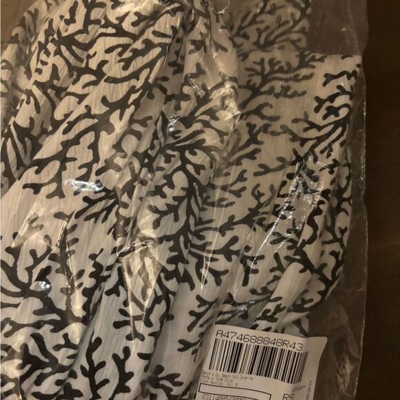 Denim & Co Beach Coverup pants Sz 5X Women's Pants coral patterned - Picture 7 of 7